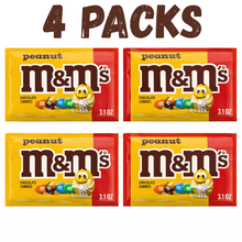 4 Packs of M&M’S Peanut Milk Chocolate Individually Wrapped Candy, Bulk Chocolate Candy for Movies, Party Favors