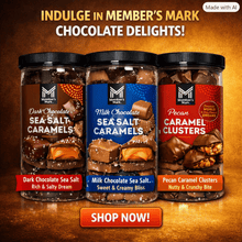 Choose Your Favorite Member’s Mark Chocolate Delight – Dark Chocolate Sea Salt,  Milk Chocolate Sea Salt or Pecan Caramel Clusters – Rich,  Creamy & Crunchy