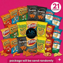 Frito Lay Family Fun Mix Variety Snack Pack, 21 Individual Mega Size Bags, Assorted Flavored Potato Chips & Savory Snacks Multipack, Classic Snack Favorites Collection, Single Serve Treats Party Snacks, Road Trips, Picnics