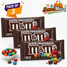 M&M's Milk Chocolate Candy, Candy-Coated Milk Chocolate, Pack of 3