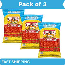 Pack of 3 — Chester’s Fries Flamin’ Hot Corn & Potato Snacks – 13.5 oz | Spicy Crunchy Snack Bundle