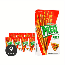 GLICO, 9 Packs Pizza Flavored Pretzel Sticks - Baked Snack, 1.09oz Each, Crunchy & Delicious
