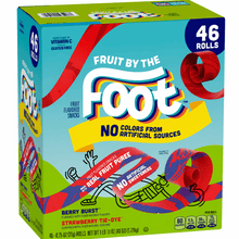 Fruit by the Foot Fruit Flavored Snacks Variety Pack, Berry Burst & Strawberry Tie-Dye, 46 Rolls, Gluten Free, 34.5 oz