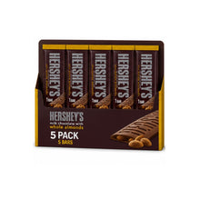 HERSHEY'S Milk Chocolate Bar with Whole Almonds, 1.45 oz Candy Bar | Creamy Milk Chocolate with Crunchy Whole Almonds | Individually Wrapped Chocolate Snack 5 packs