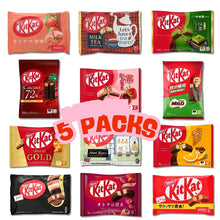 Nestle KitKat Mini Chocolate Wafers, Limited Edition Valentine's Food And Snacks, 3.9oz Variety Pack (Flavors: Matcha, Strawberry, Milk Tea, 72% Cacao, Milo, Black, Mont Blanc, Orange, Apple Pie, Caramel)