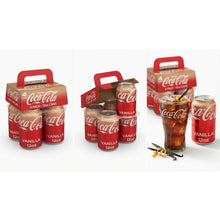 (Pack of 3) Coca-Cola Vanilla Soda Pop Fridge Pack Cans, 12 fl oz, Total 12 Pack.