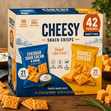Snap'd Baked Snack Chips Variety Pack, 0.75 oz Bags, 42 Count Pack, Assorted Crispy Baked Snack Chips, Individually Packaged Grab-and-Go Snacks for Lunches, Parties, Office, and Travel