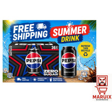 Pepsi Zero Sugar Soda Soft Drink, 36 Pack 12 fl. oz. Cans, Zero Calorie Cola Beverage, Bold Pepsi Taste with No Sugar, Refreshing Carbonated Soft Drink Pack
