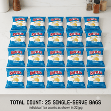 Original Potato Chips, 25 Pack, 1 oz Individual Bags, Classic Ridged Potato Chips, Single Serve Grab & Go Snacks