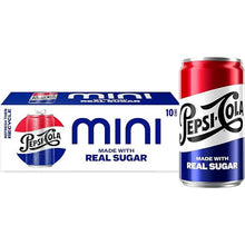 Pepsi Real Sugar Soda Mini Cans, 7.5oz Mini Cans, (10 Pack) (Packaging May Vary)
