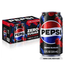 Zero Sugar Wild Cherry Cola Soda Drink, 11 fl oz Cans, 11 Pack Refreshing Carbonated Beverage