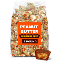 Bulk Milk Chocolate Peanut Butter Cups Miniatures - Individually Wrapped Bite Size Chocolate Candy - Creamy Peanut Butter Filled Chocolates for Candy Bowls, Parties & Treats