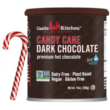 Castle Kitchen Candy cane Hot Chocolate (14 oz) - Fall Favorite - Dairy Free, Vegan Hot Cocoa Mix made W Dark Chocolate and Natural Flavors- Just Add Water-Unique Flavor With No Artificial Sweetener