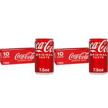 2 Pack Mini Soda Pop Fridge 7.5 fl oz Cans Coca-Cola 10 CANS EACH
