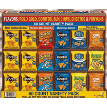 Frito-Lay MVP Mini Treat Mix Variety Pack Chips, 60 ct – Assorted Mini Size Snack Chips & Treats, Individually Wrapped Single-Serve Bags, Party Snacks, Lunchbox Favorites, Office & On-the-Go Snack Variety Pack