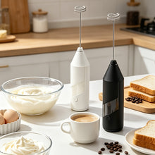 Wireless Handheld Milk Frother Electric Drink Foamer, Portable Egg Beater Whisk Mixer for Latte Matcha Hot Chocolate, Stand Able Coffee Blender for Home Kitchen Office, Ideal Gift for Coffee Lovers