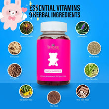 All-In-One Women's Health Pink Gummies | 9 Herbal Ingredients + Vitamins A, C, E, and B6 | Healthy Daily Gummies | Berry Flavor | One Month's Supply | 60 Gummies Per Bottle
