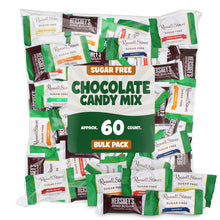 Sugar Free Chocolate Candy Mix - Bulk Pack of Approx. 2 Pounds Individually Wrapped Russell Stover & Hersheys Zero Sugar Chocolates - Assorted Flavors for Parties, Holidays & Everyday Snacking