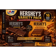 AM Global Hershey’s Chocolate Variety Pack – Milk Chocolate with Almonds & Milk Chocolate with Caramel Assorted Candy Bar Collection, Premium Individually Wrapped Chocolate Assortment for Sharing, Parties, Gift Baskets, Snack Boxes & Everyday Treats