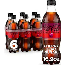 Coca-Cola Zero Sugar Cherry Soda Soft Drink Bottles, 16.9 fl oz, 6 Pack | Zero calorie, carbonated drink with cherry flavor