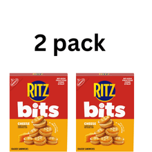 2 pack RITZ Bits Cheese Sandwich Crackers, Snacks for Kids and Adults, Lunch Snacks, 8.8 oz