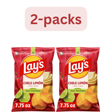 Chile Lime Flavored Potato Chips, 2 Pack, 7.75 oz Bags, Crunchy Potato Snack Chips, Family Snack Bundle, Party & Travel Snacks