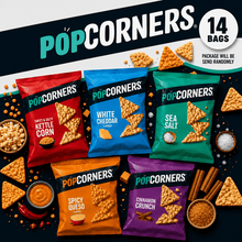 PopCorners Variety Pack Chips, 14 Individual 1 oz Snack Bags, Assorted Popped Corn Chips Flavors, Crispy Air-Popped Crunchy Snacks, Single Serve Grab-and-Go Multipack School Lunches, Office Breakrooms, Road Trips, Parties, Care Packages