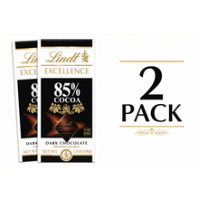 Lindt Excellence 85% Cocoa Dark Chocolate 3.5oz, Pack of 2 Bars