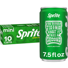 Sprite Lemon Lime Soda Soft Drinks, 7.5 fl oz, 10 Pack, Cans