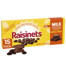 Raisinets Milk Chocolate Covered Raisins, Gluten-free California Movie Theater Candy Box, 3.1 oz, Bulk 15 Pack