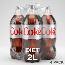 Diet Coke Soda Pop Bottle, 2 Liters – 4-Pack