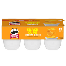Pringles Potato Crisps Chips, Lunch Snacks, Snack Cups, Cheddar Cheese, 8.8oz Tray (12 Cups)