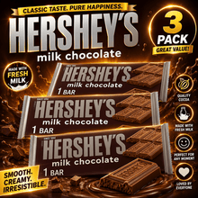 Hershey's Classic Milk Chocolate Candy Bar, Creamy Chocolate Snack, 1.55 oz pack of 3