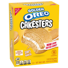 OREO Golden Cakesters Soft Snack Cakes, 5 - 2.02 oz Snack Packs