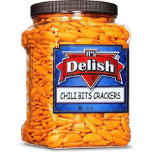 Oriental Chili Bits Rice Crackers – by It’s Delish, 26 OZ Jumbo Container | Crunchy and Spicy Asian Crescent Cracker Snack Bites - Awesome for Snacks and Salad Topping | Vegan & Kosher