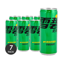 COCA COLA CHINA, 7 Packs Sprite Sugar Free Lemon Lime Soda 11.15fl.oz Cans Refreshing Citrus Drink