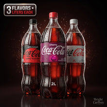 Coca-Cola Zero Sugar, Diet Coke & Cherry Soda Variety Pack, 2 L Bottles – 3 Pack