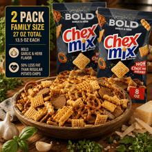 2 Pack Garlic And Herb Snack Mix Crunchy Cereal Pretzels Rye Chips Breadsticks Parmesan Romano Cheese Seasoned Party Snack For Game Days Road Trips Movie Nights 13.5 Oz