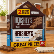 2 variety pack {Hershey's} Milk Chocolate Candy, Bar 1.55 oz-Hershey's Cookies 'n' Creme Candy, Bar 1.55 oz-HERSHEY'S