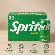 24 Pack, Sprite Lemon-Lime Caffeine Free Soda Pop Fridge Pack Cans - 1Case Packing