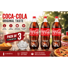 PACK OF 3 Coca-Cola Soda Pop Bottle, 2 Liters