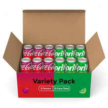 Variety pack Coca-Cola Cherry Soda Pop Fridge Pack Mini Cans, 7.5 fl oz+Sprite Lemon-Lime Caffeine Free Soda Pop Fridge Pack Mini Cans, 7.5 fl oz (12 cans) 6 cans each