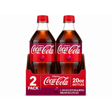 2 pack Coca-Cola Cherry Soda Pop Bottle, 20 fl oz