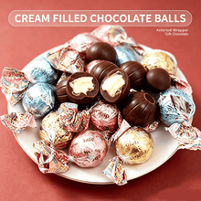 Assorted Wrapper Cream Center Chocolate Balls, Perfect for Party & Gift