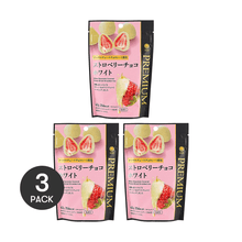 FamilyMart, 3 Packs, FamilyMart Freeze-Dried Strawberry White Chocolate, 1.48 oz/Pack, Sweet Treat, Gift Idea, M&Ms Candy, Japan Snack Box