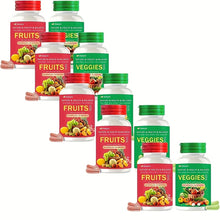 10 Bottles Sansice Fruit & Veggie Supplements - 900 Fruit & 900 Veggie Capsules, Whole Food Vitamin Complex with 50+ Fruits & Vegetables, Allergen-Free, Natural Source of Vitamins, Minerals & Antioxidants, Easy-to-Use Daily for Men & Women