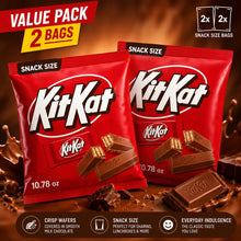 Snack Size Milk Chocolate Wafer Candy Bars Value Pack, Crispy Wafer Layers Covered in Smooth Milk Chocolate, Individually Wrapped Mini Chocolate Candy for Sharing, Parties, Office Snacks, Lunch Boxes, Holidays and Everyday Treats, 2 Bag Variety Value Pack
