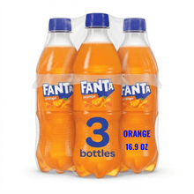 3-Bottle Bundle Fanta Orange Soda Pop Bottles, 16.9 fl oz - Premium Thirst-Quencher Beverage Set for Parties and Gatherings