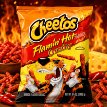 Cheetos Crunchy Flamin' Hot Cheese Snacks, 8.5 oz Bag PACK OF 1