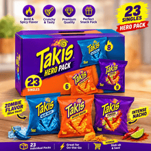 Smart Saver Bundle – Takis Hero Variety Pack Tortilla Chips, 1 oz., 23 Count, Assorted Rolled Tortilla Chip Snacks in Individual Bags, Convenient Variety for Lunches, Parties, Game Days, Road Trips, Movie Nights, Sharing, and Everyday Snacking